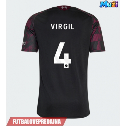 Lacne Muži Futbalové dres Liverpool Virgil van Dijk #4 2026-27 Krátky Rukáv - Tretina